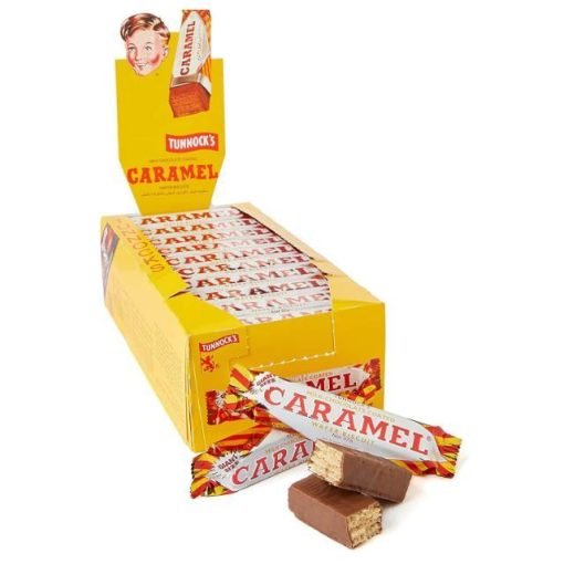 Tunnock's Real Milk Chocolate Caramel Wafer Biscuits 120 g (4 x 30g)- pack of 40